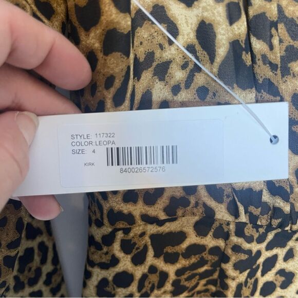 Jay Godfrey The Kirk Lepard Print Mini Dress $250 NWT Long Sleeve Size 4 - Picture 5 of 9